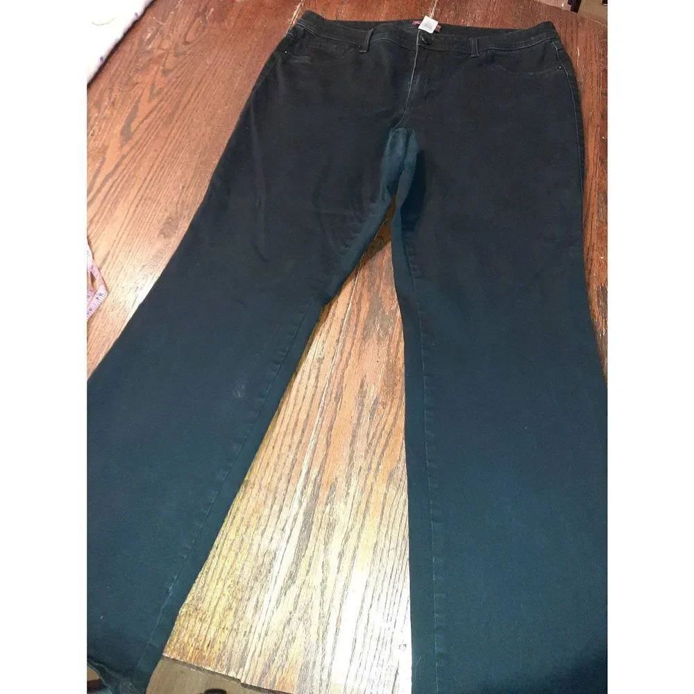 Sz 18 db Established 1962 Black Stretch Boot Cut Pant Back Pockets Casual Pants